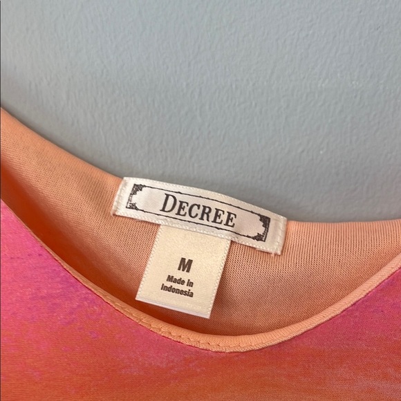 Women's Pink and Orange Lace Strap Top - Picture 2 of 2